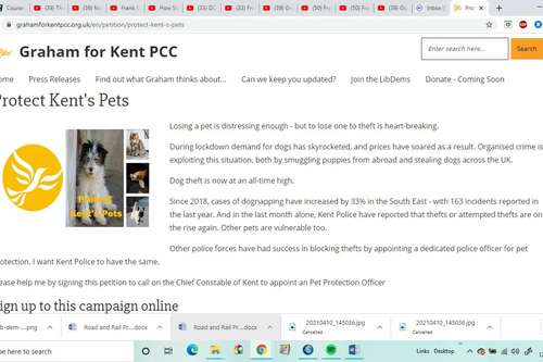 screenshot pet petition page