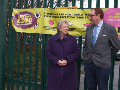 Paul Chaplin and Cllr. Diana Smith pupil premium and free school meals